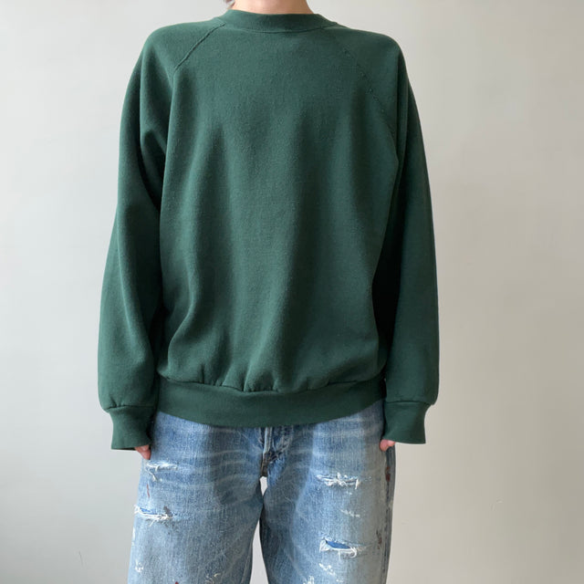 1980s/90s Blank Dark Green Raglan Sweatshirt