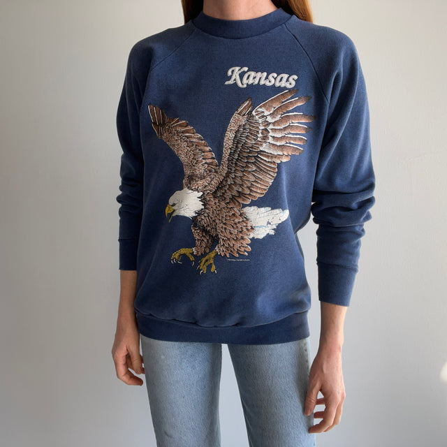 1990s Kansas Eagle Sweatshirt