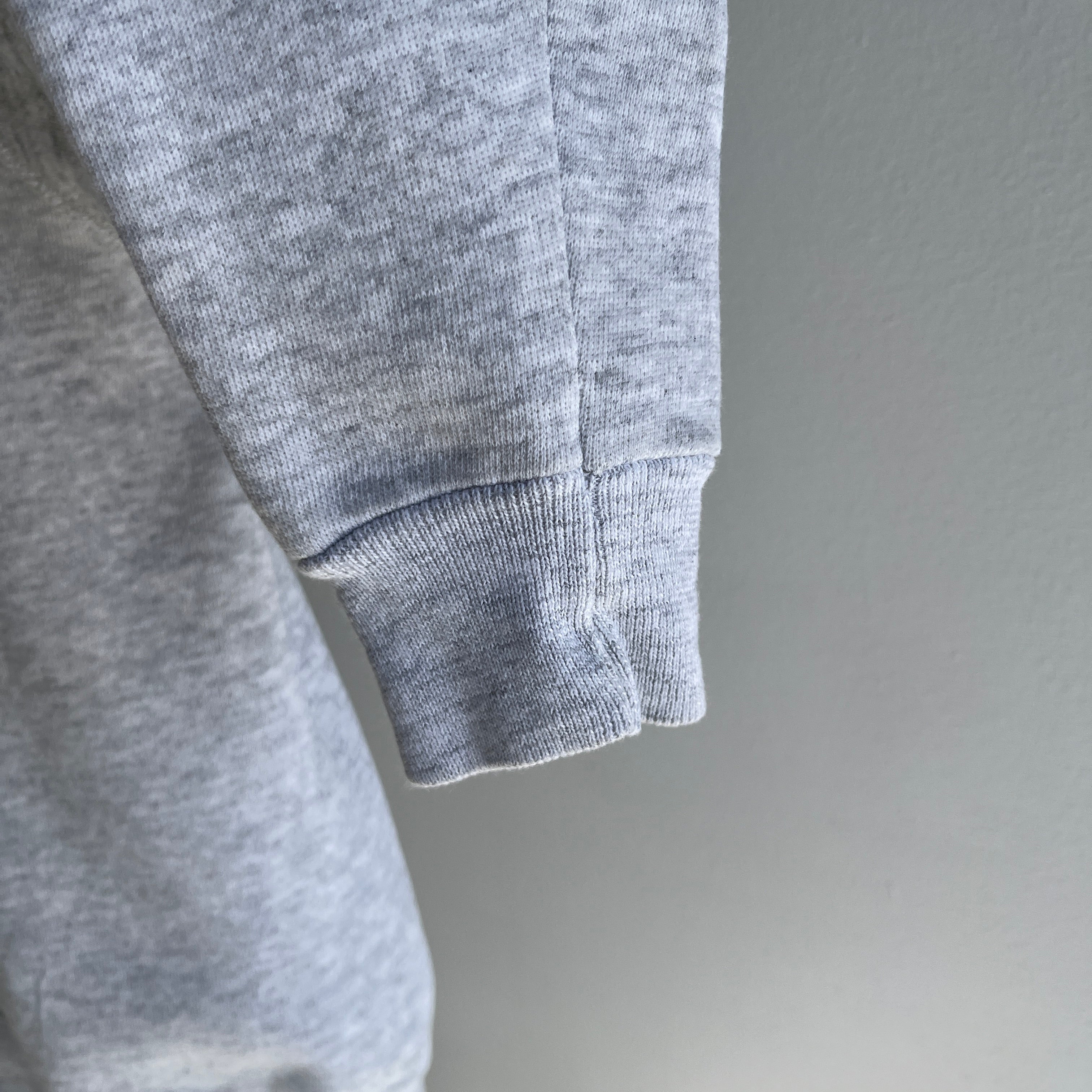 1980s Light Heather Gray Raglan Sweatshirt