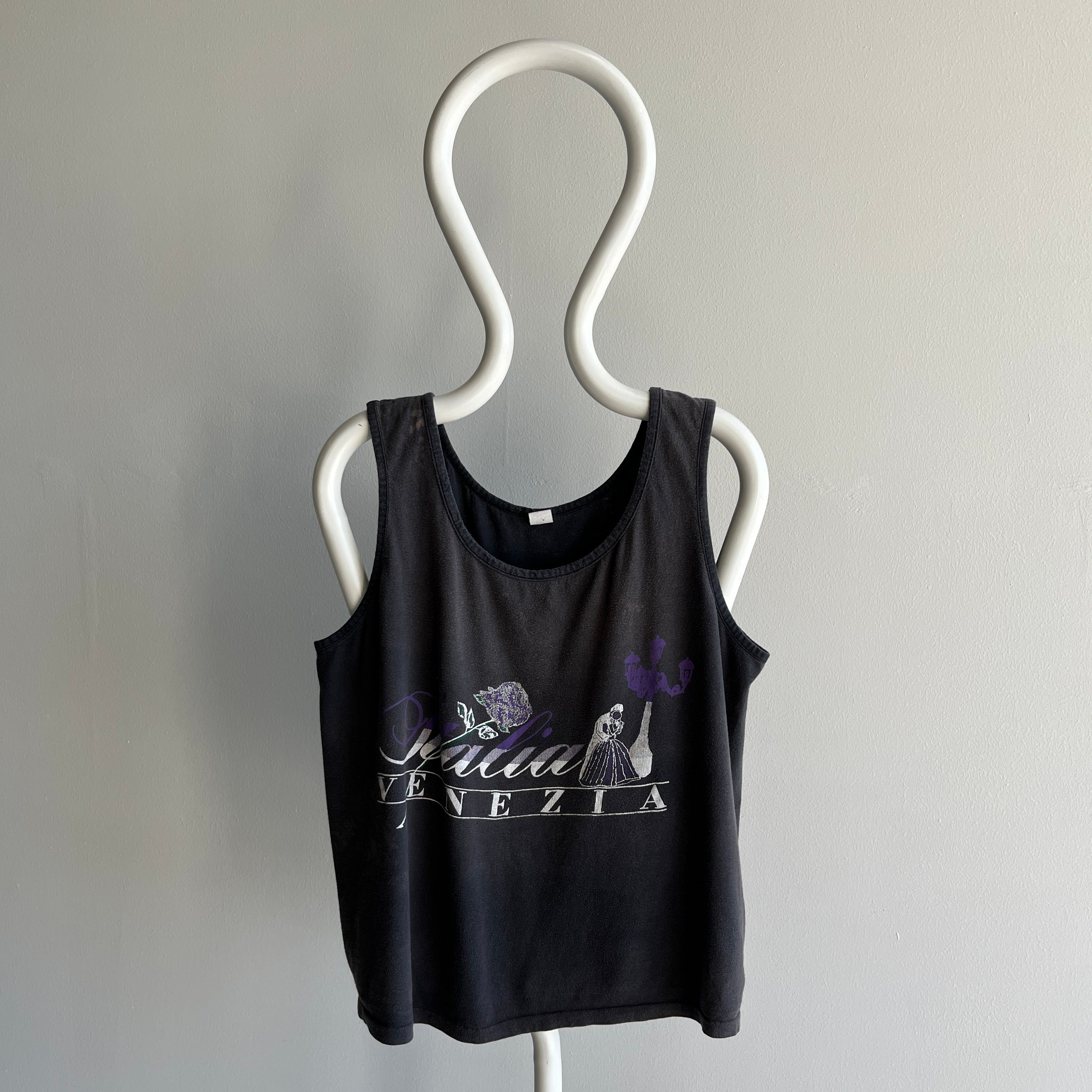 1980s Italia Venezia Tank Top - Made in Italy - Perfectly Worn and Sun Faded - Tank Top