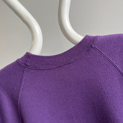 1980s Purple Sweatshirt with a Lovely Drop Pit