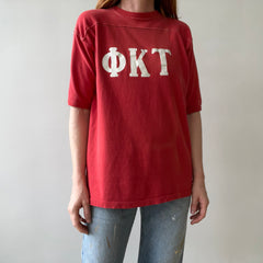 1960s/70s Red Football Style Sorority T Shirt