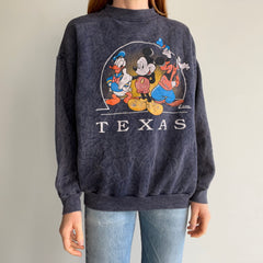 1990s Acid Wash Disney Texas Tourist Sweatshirt