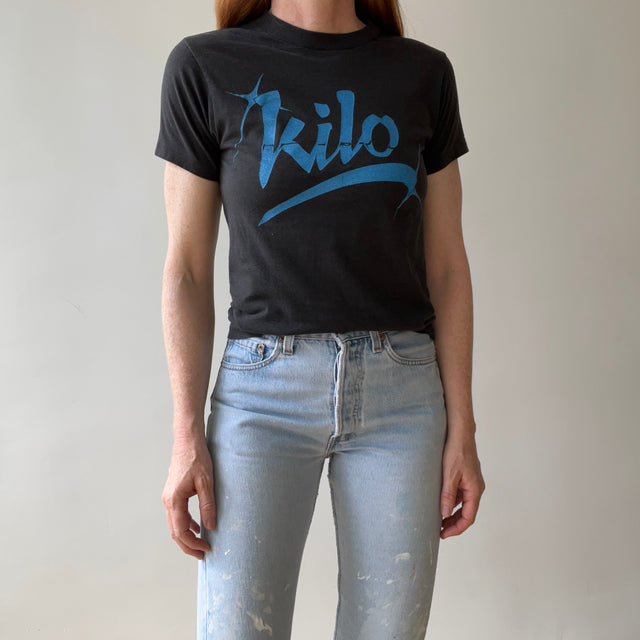 1980/90s Repaired "Kilo" T-Shirt - Backside too!