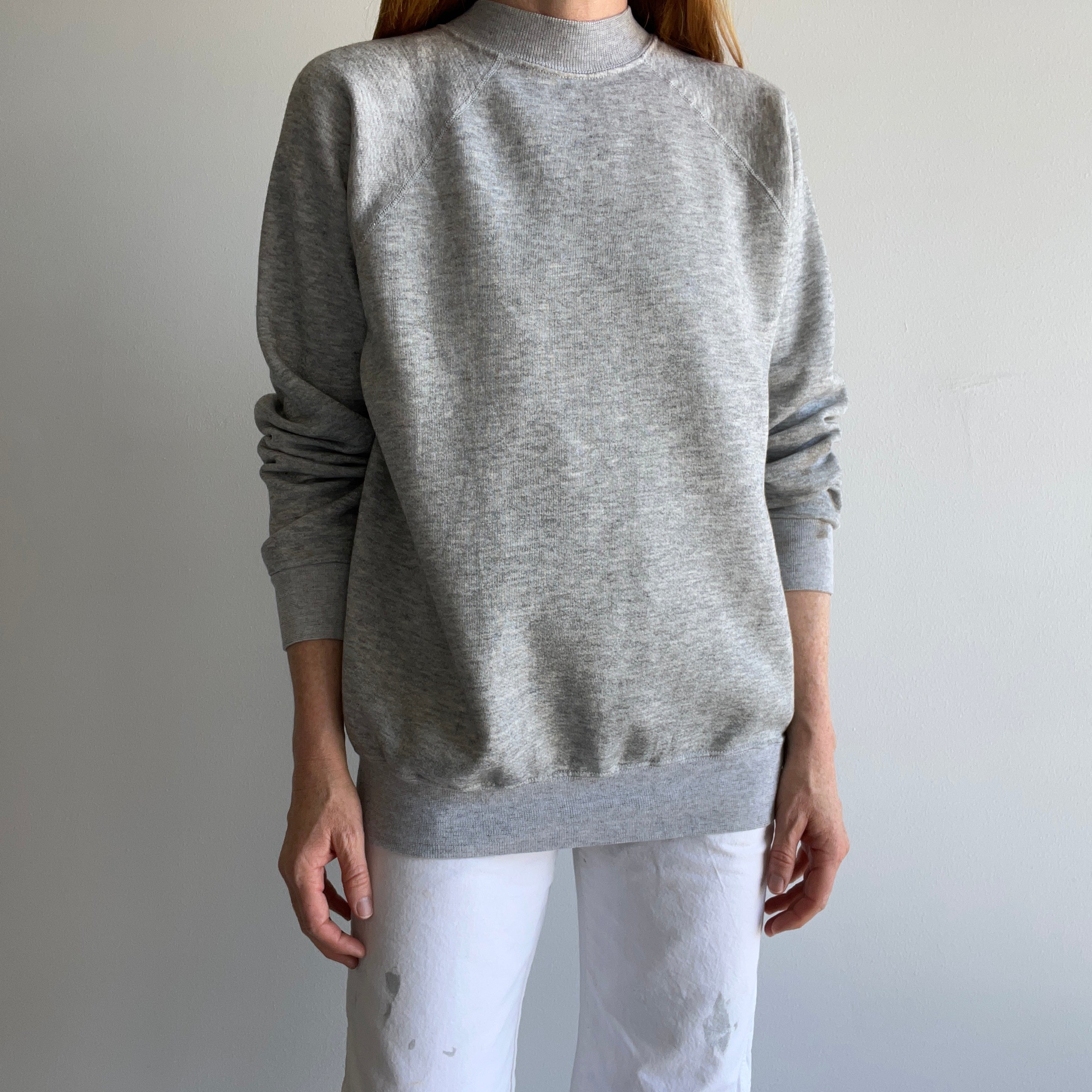 1980/90s Blank Gray Raglan