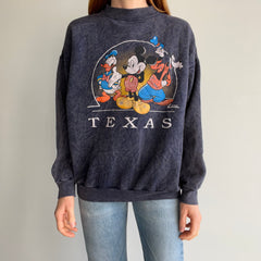 1990s Acid Wash Disney Texas Tourist Sweatshirt