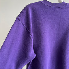 1980s Purple Russell Brand Single V Medium Weight Sweatshirt