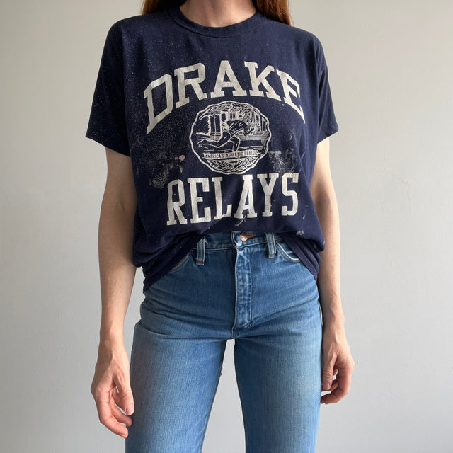 1970s Drake Relay Epically Paint Splattered T-Shirt by RUSSELL!!!!!!!!