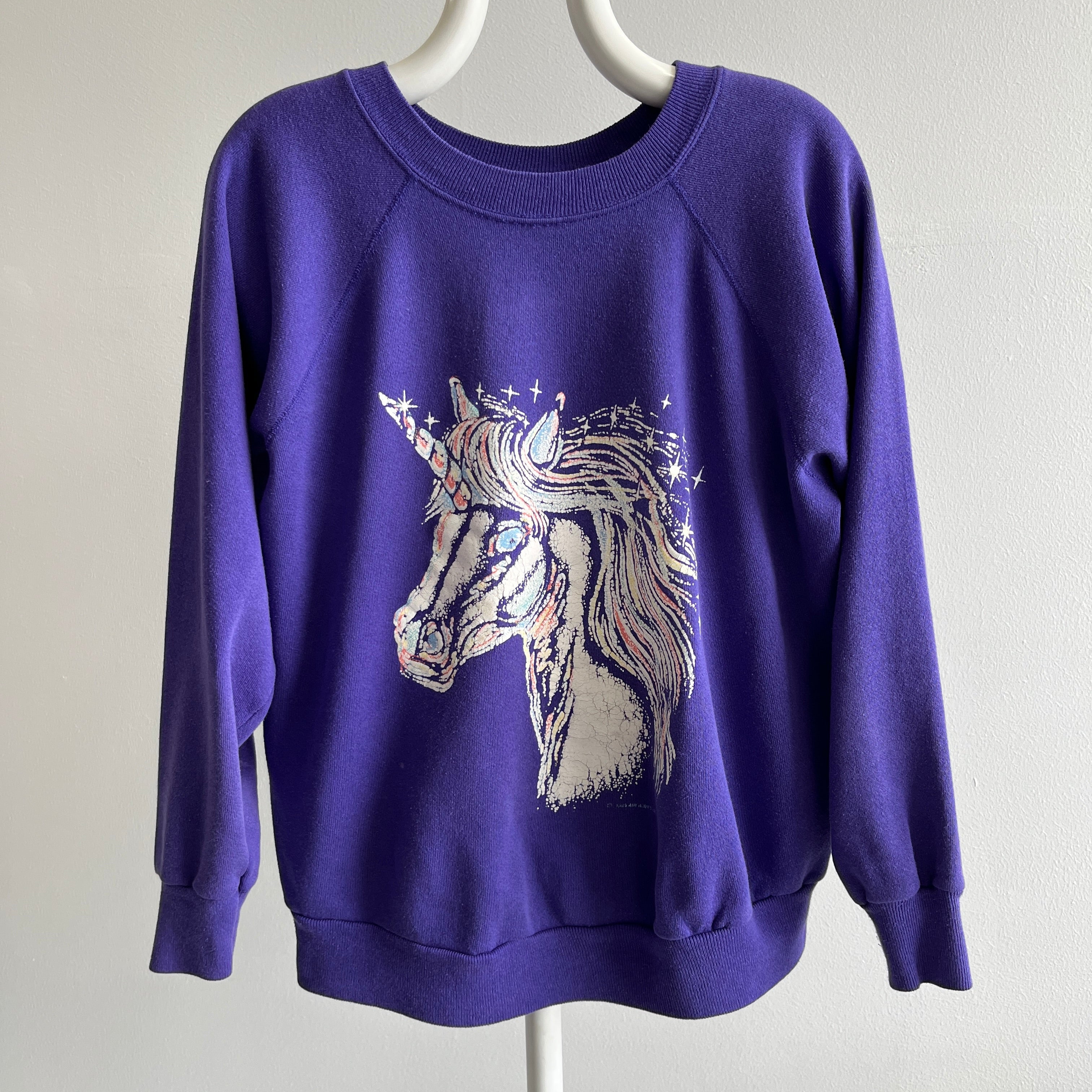 1985 Unicorn Sweatshirt on a Pannill