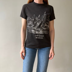 1980s Lake Geneva Wisconsin Pocket T Shirt - THIS