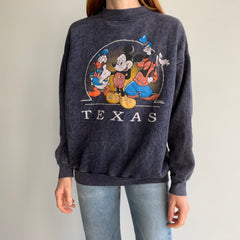 1990s Acid Wash Disney Texas Tourist Sweatshirt