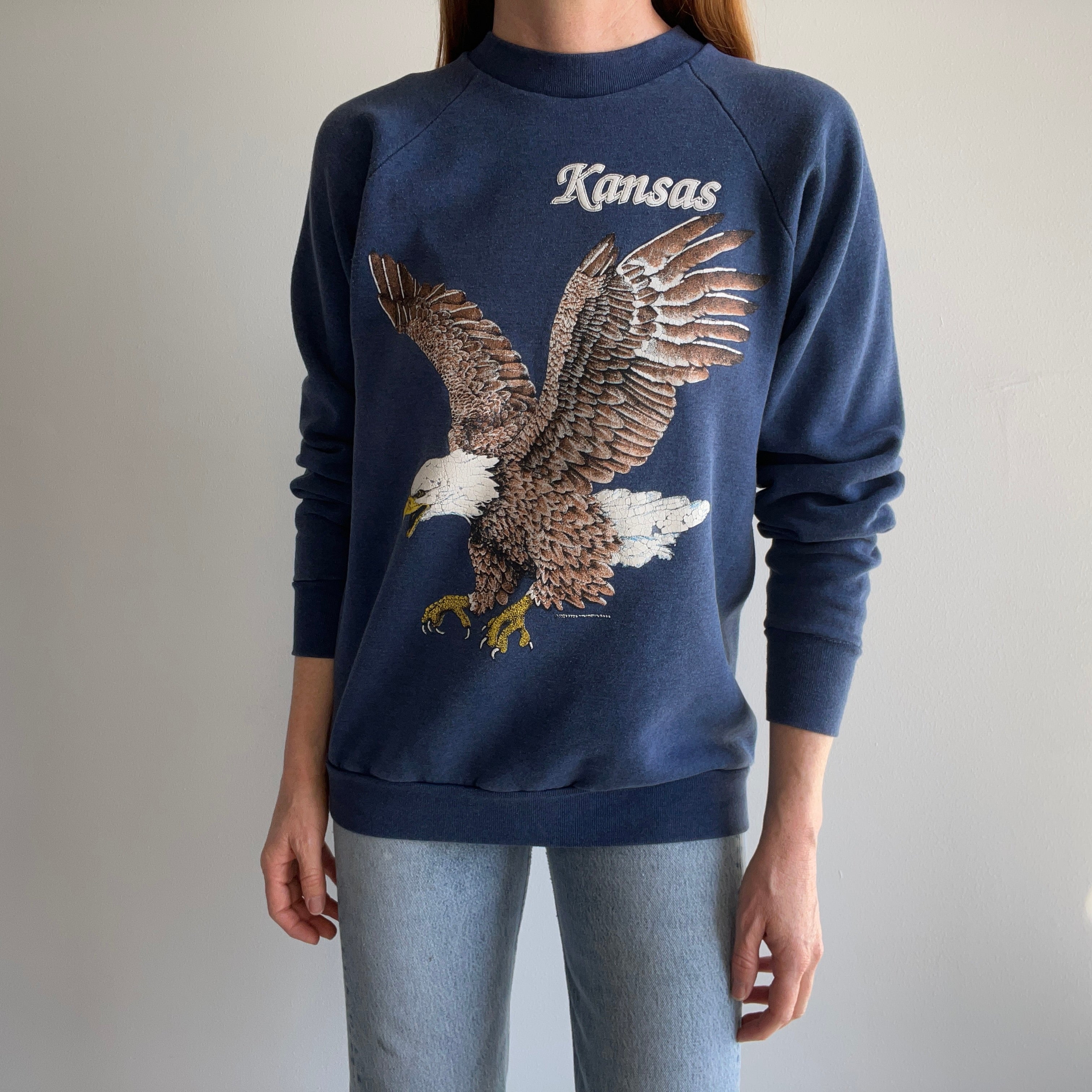 1990s Kansas Eagle Sweatshirt