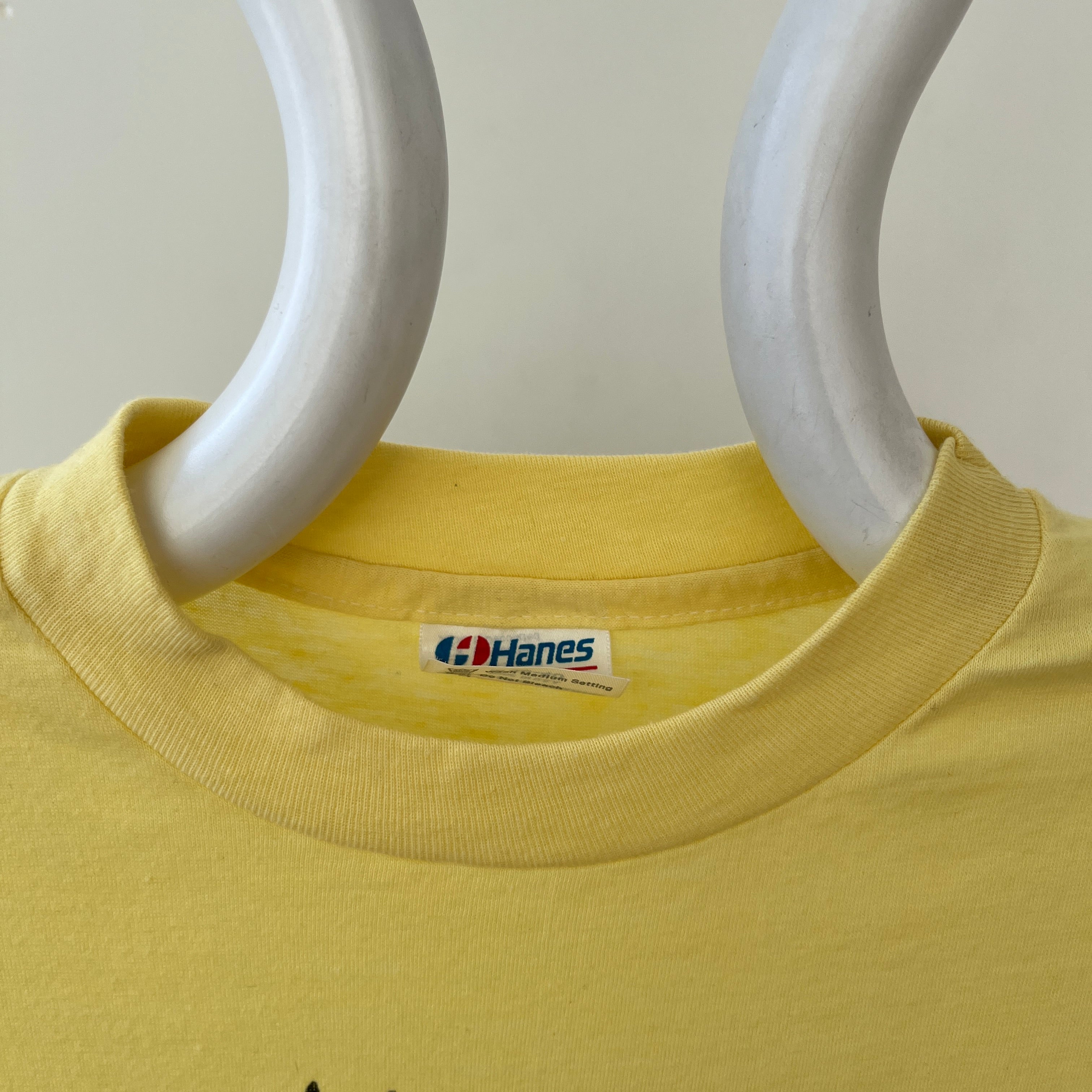 1980s Yellow Maine Moose T Shirt