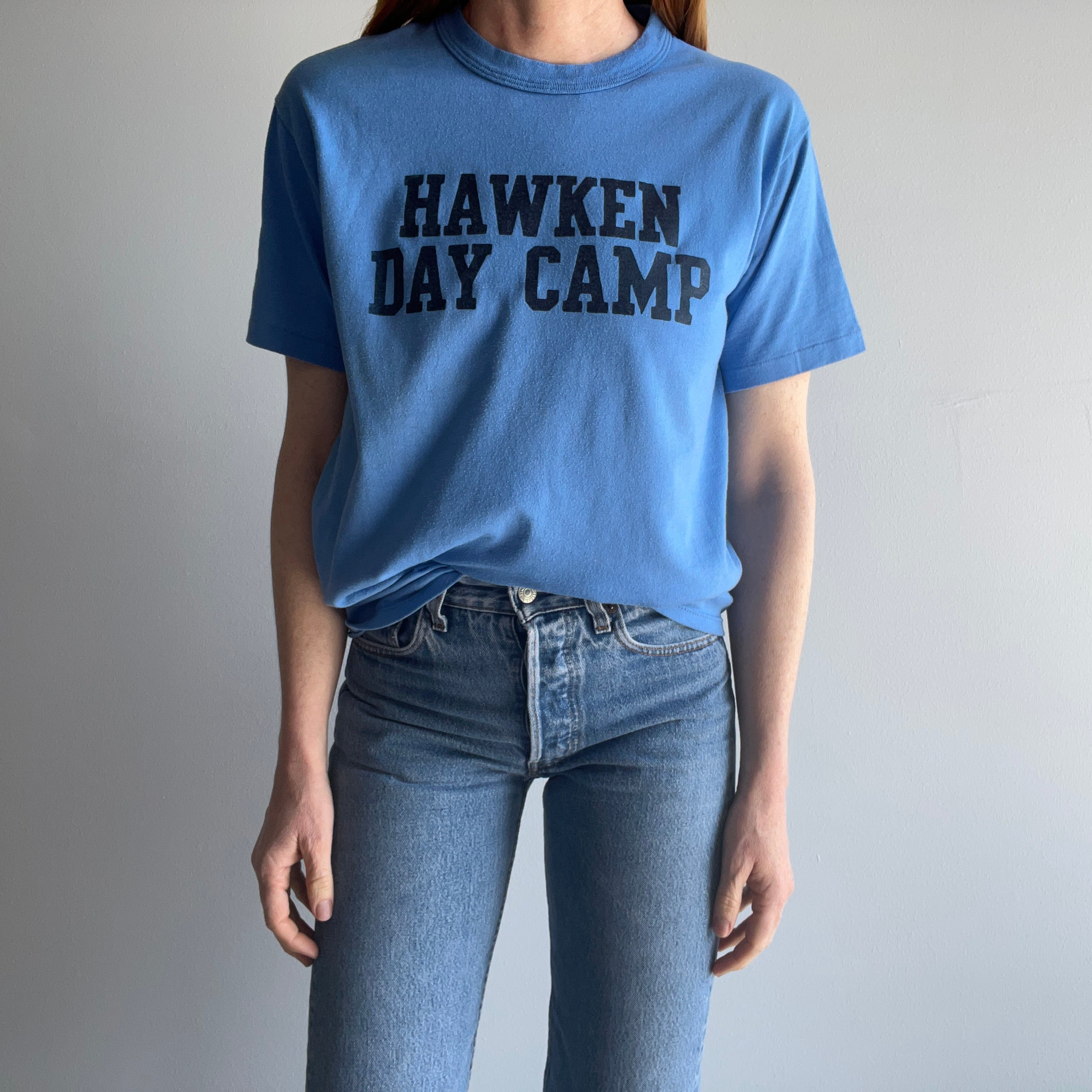 1980/90s Hawken Day Camp Rolled Neck Russell Brand T-Shirt