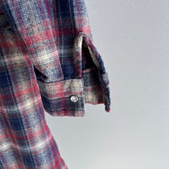 1970s HANDMADE by Laurie Ylinen Flannel with an AMAZING Collar - YES PLEASE