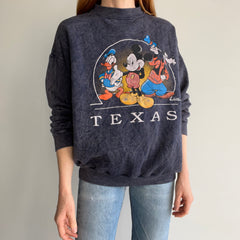 1990s Acid Wash Disney Texas Tourist Sweatshirt