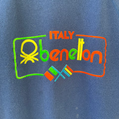 1980s Blue Benetton Italy Sweatshirt !!!!!!