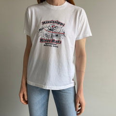 1980s Mississippi River Rats - Sportsland Bellevue, Iowa - T-Shirt by Screen Stars.