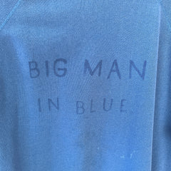 1980s Big Man In Blue Sweatshirt