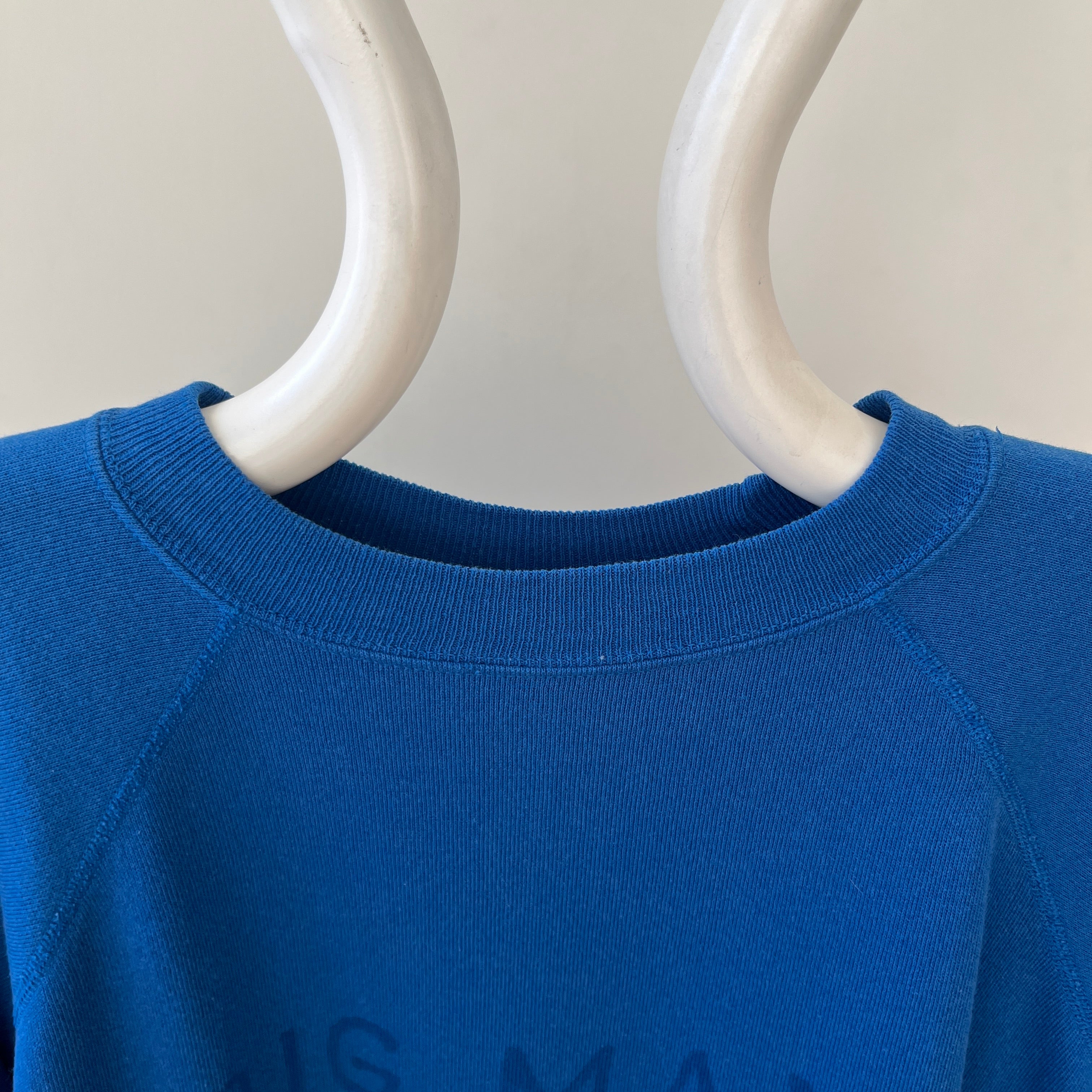 1980s Big Man In Blue Sweatshirt