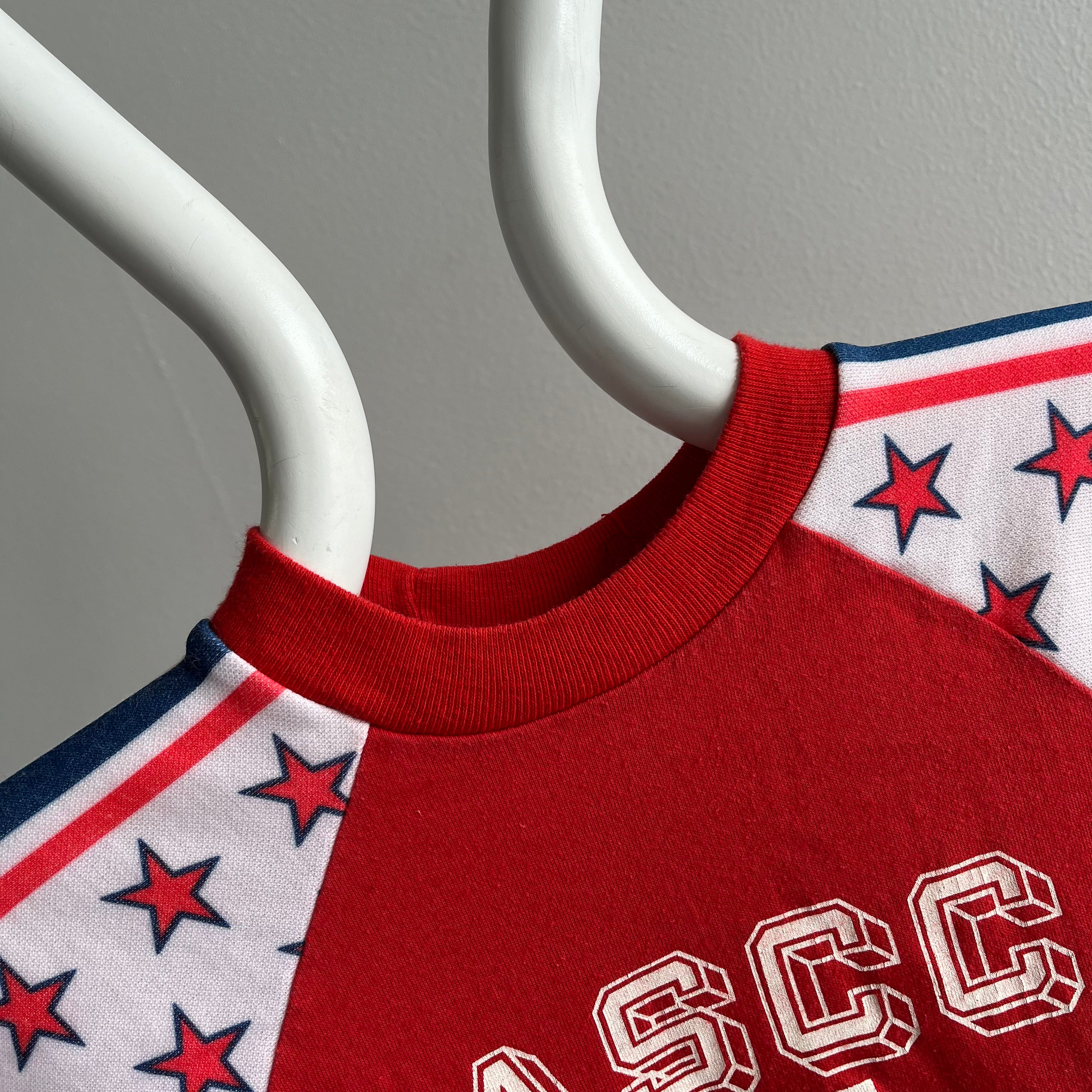 1970/80s ASCC No. 1 Cheerleader Baseball Style T-Shirt - WOWZA