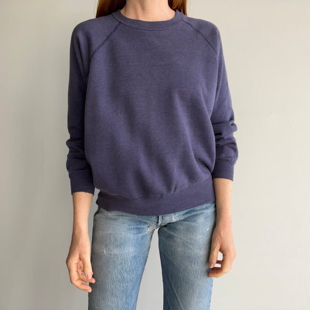 1980s - Luxury Alert - Faded Navy Sweatshirt - THIS