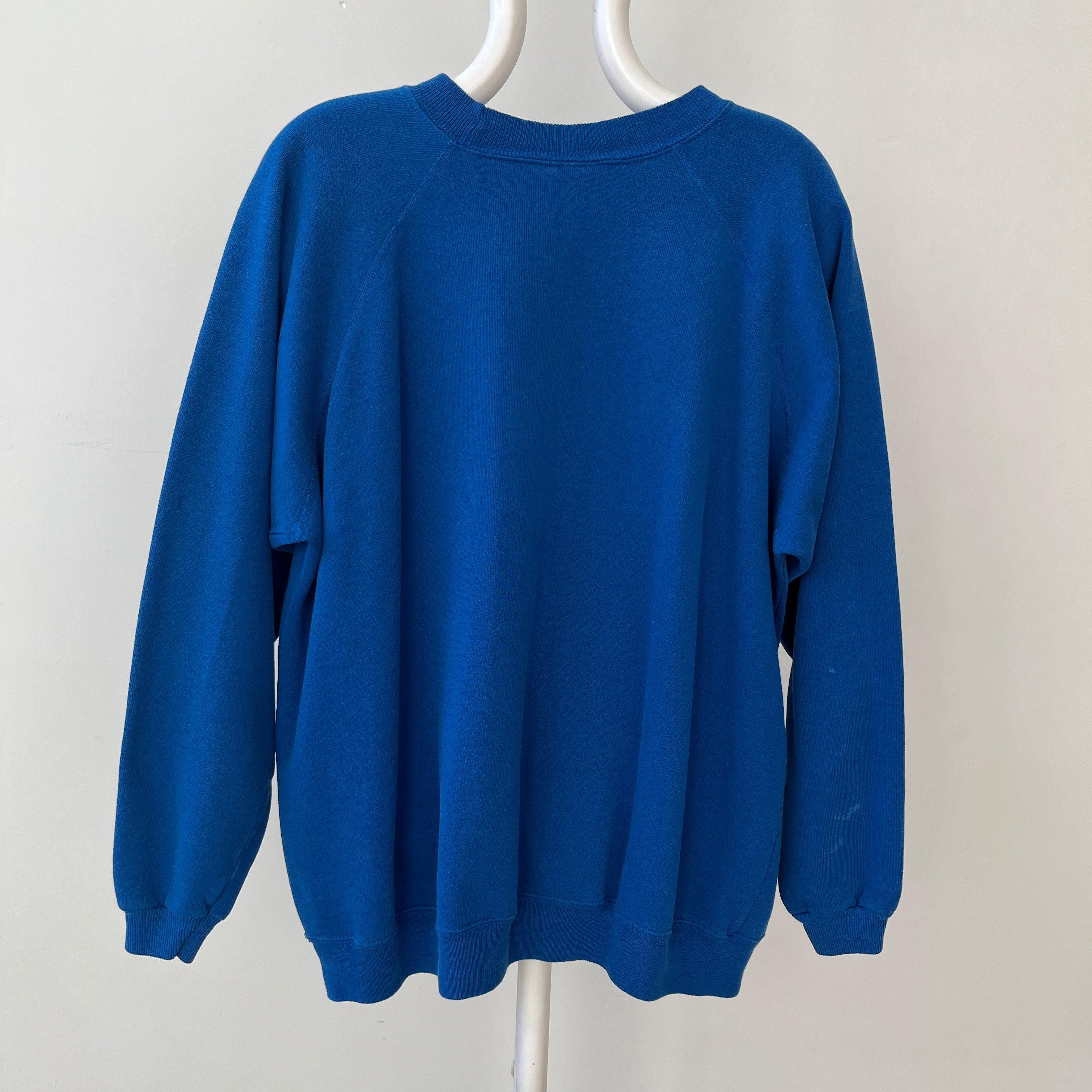 1980s Big Man In Blue Sweatshirt