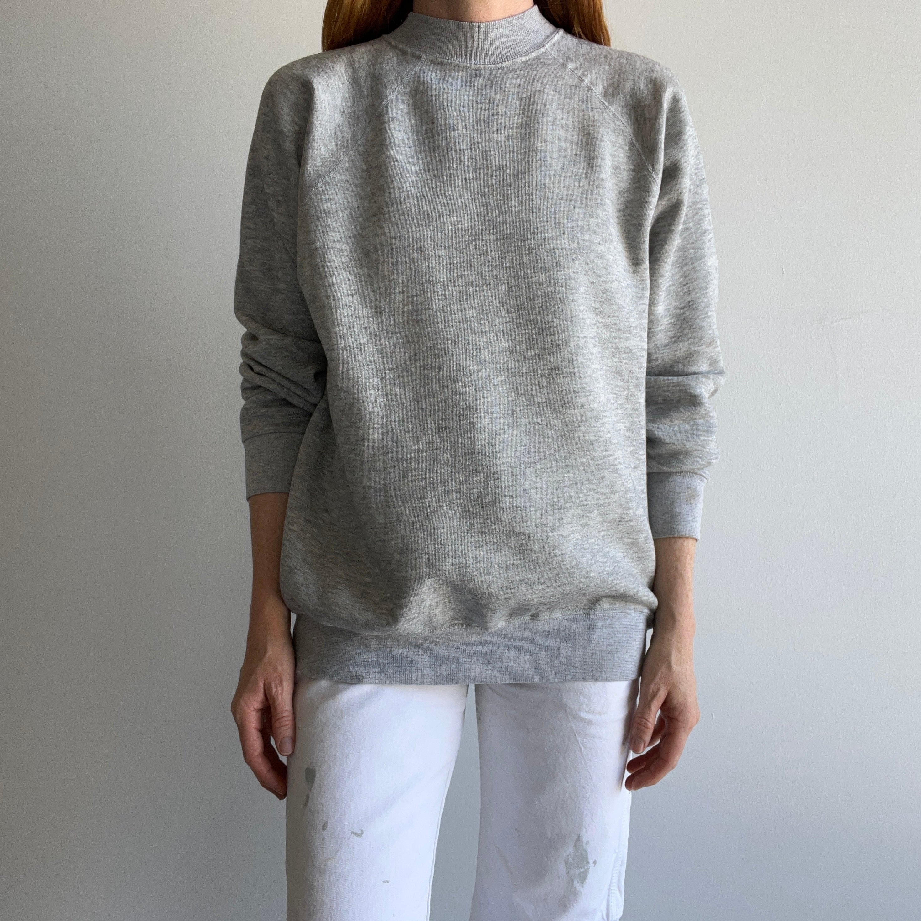 1980/90s Blank Gray Raglan