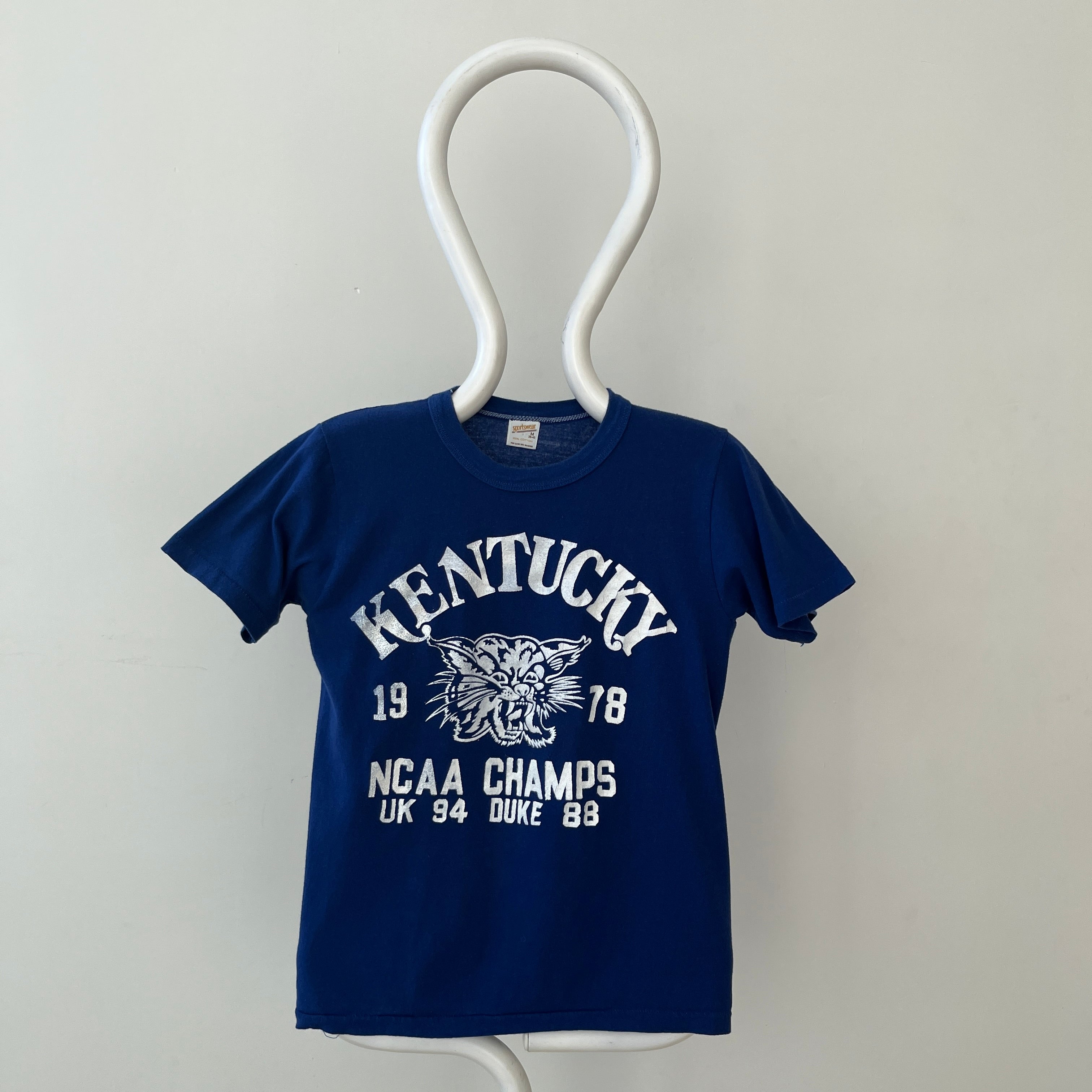 1978 Blue Kentucky NCAA Champs T Shirt - A Good One