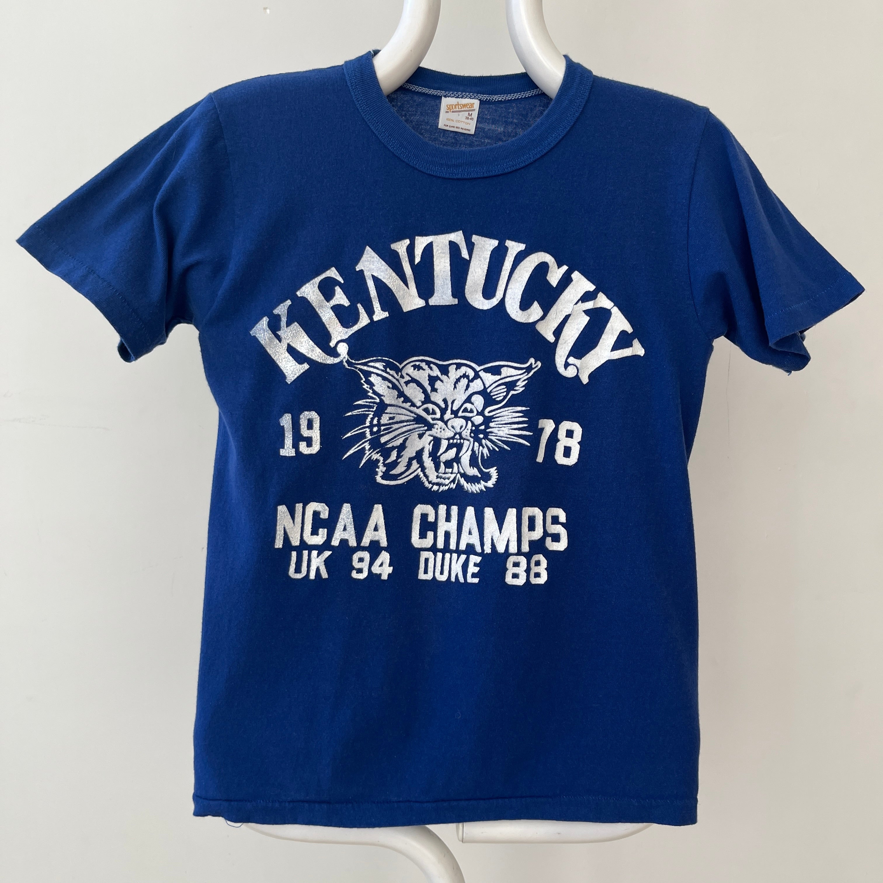 1978 Blue Kentucky NCAA Champs T Shirt - A Good One