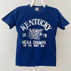 1978 Blue Kentucky NCAA Champs T Shirt - A Good One