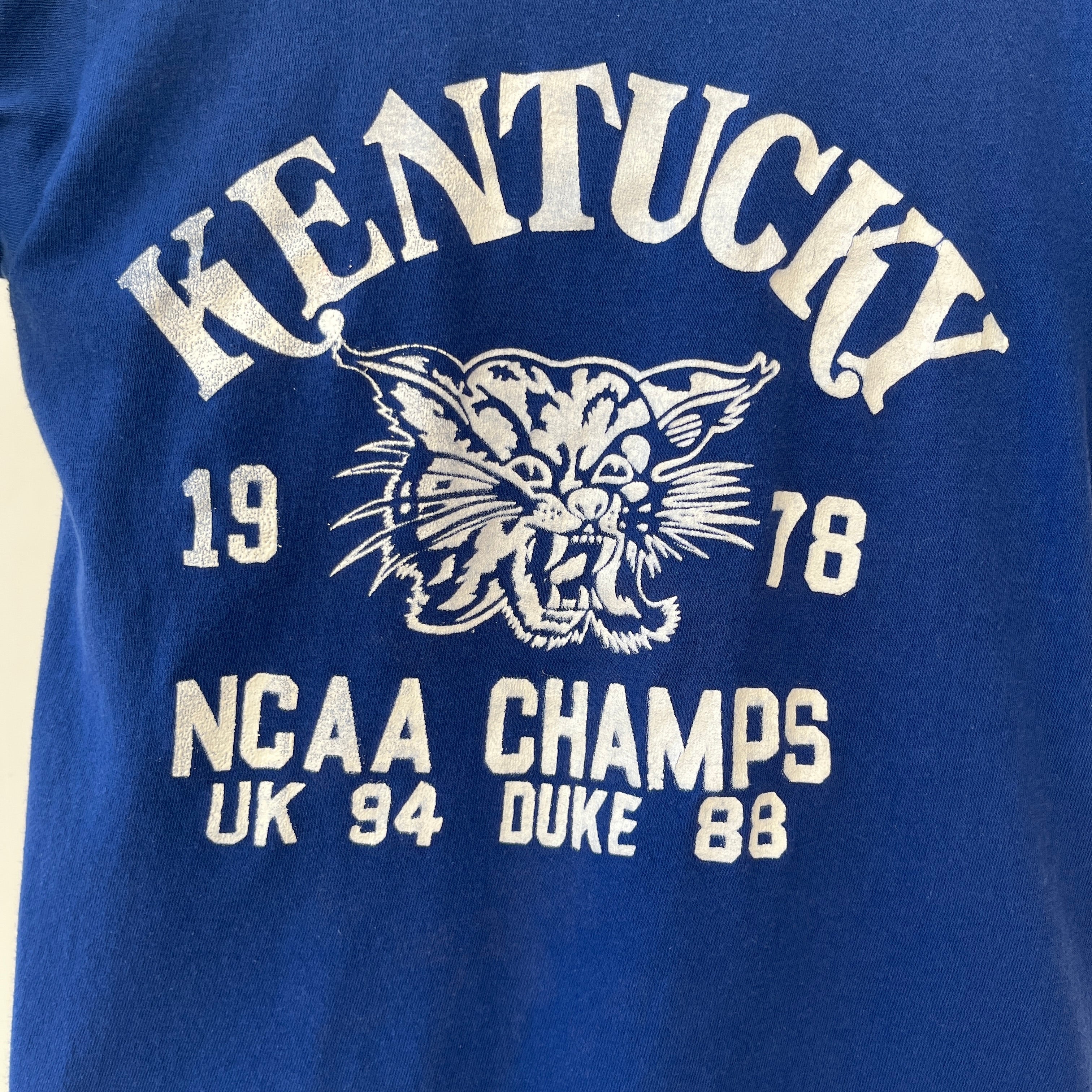 1978 Blue Kentucky NCAA Champs T Shirt - A Good One