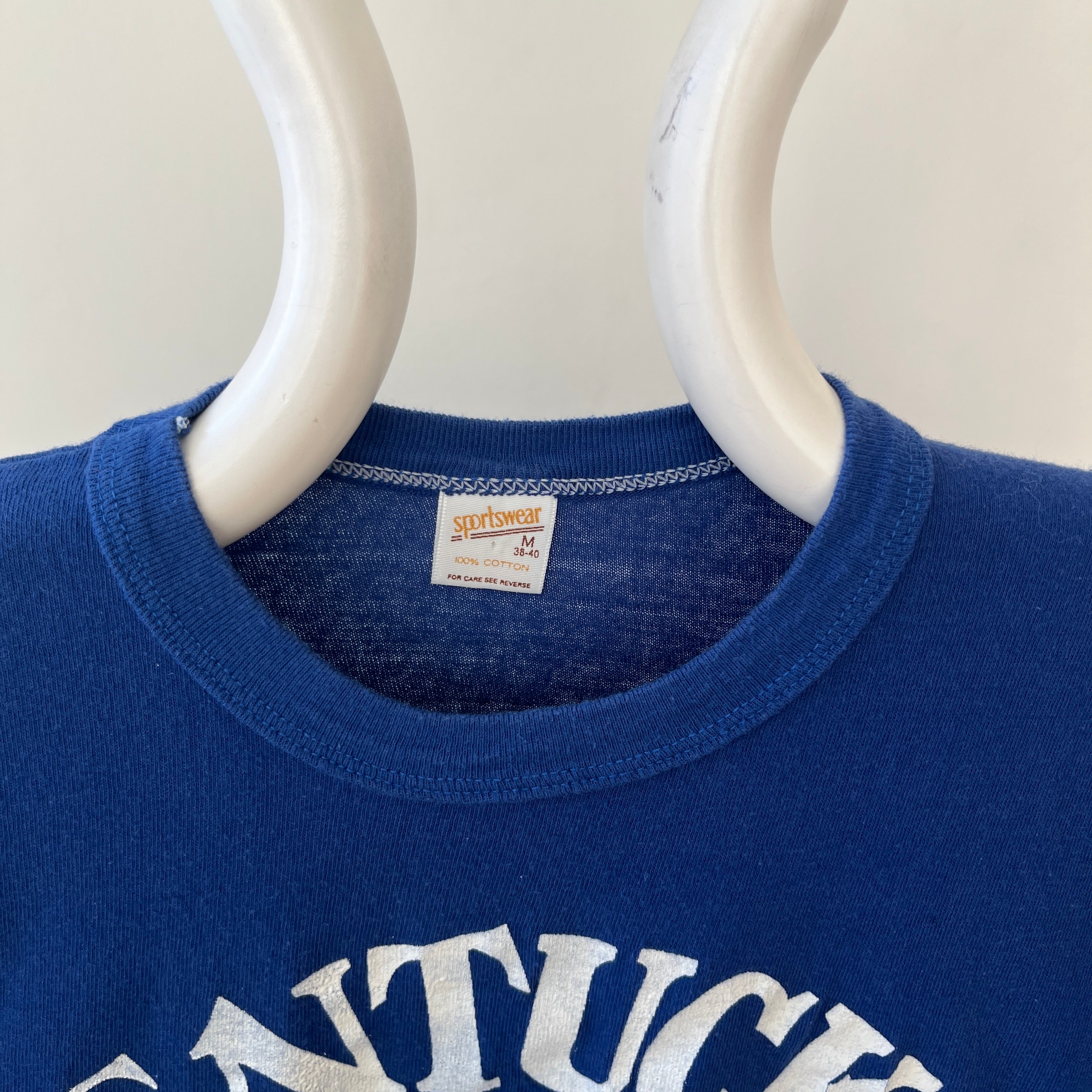1978 Blue Kentucky NCAA Champs T Shirt - A Good One