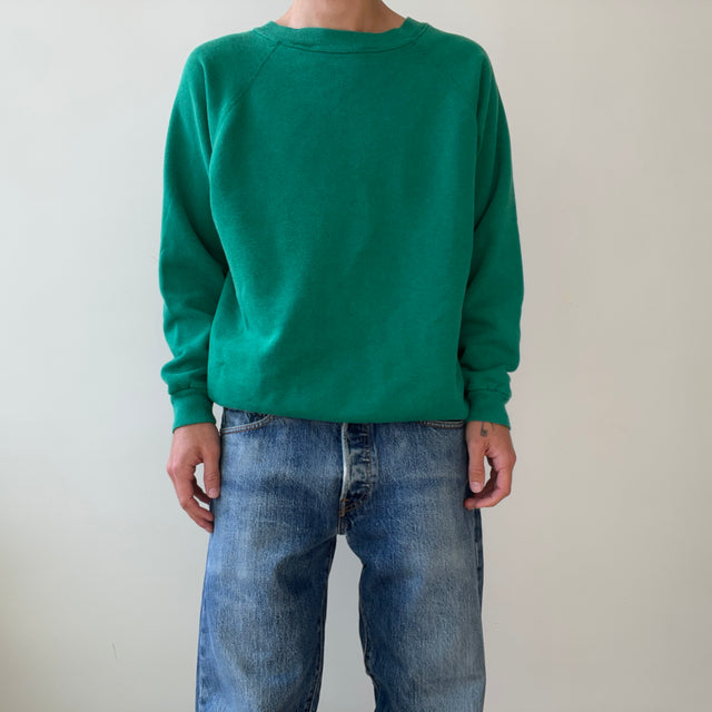 1980s Blank Green Sweatshirt