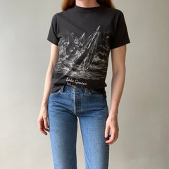 1980s Lake Geneva Wisconsin Pocket T Shirt - THIS