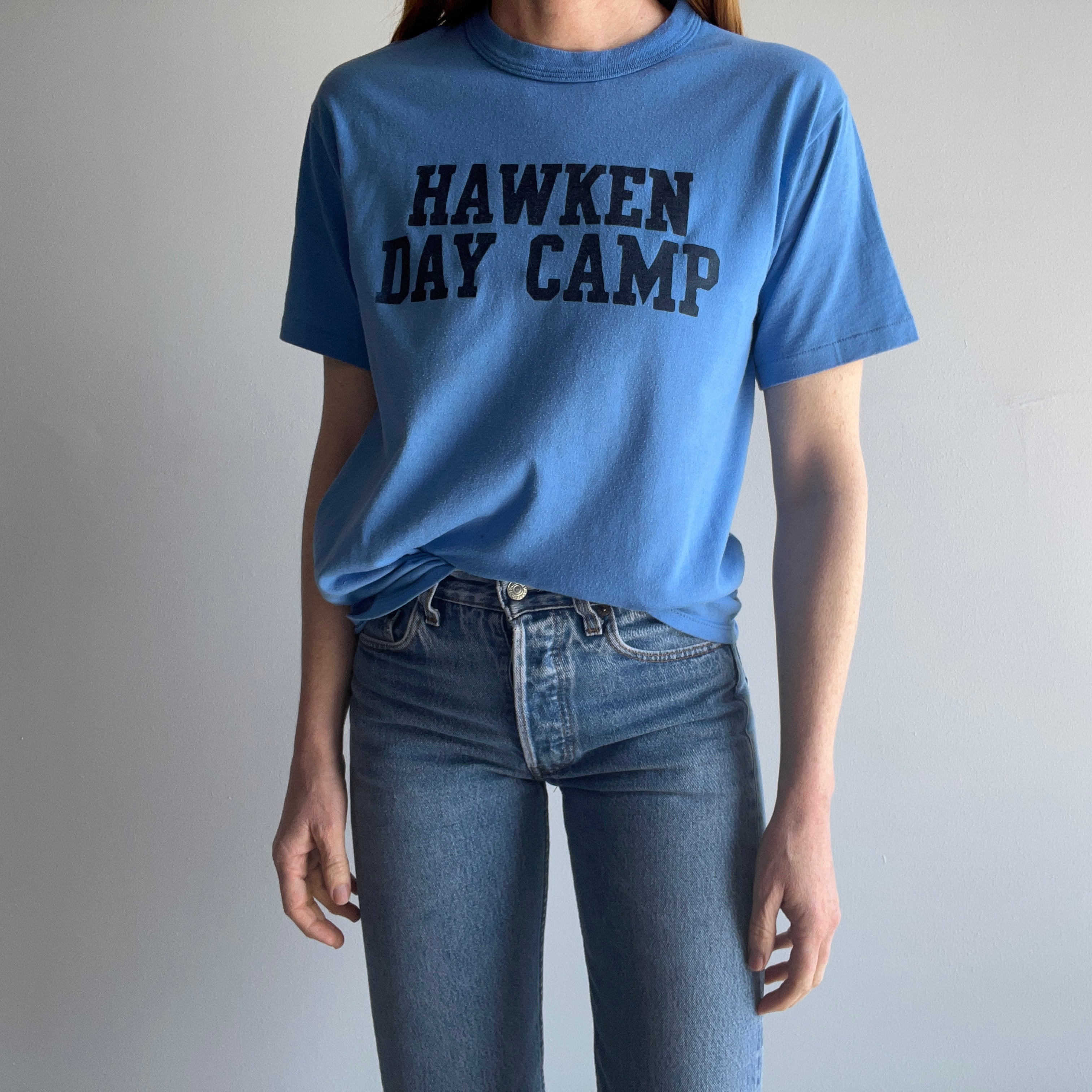 1980/90s Hawken Day Camp Rolled Neck Russell Brand T-Shirt