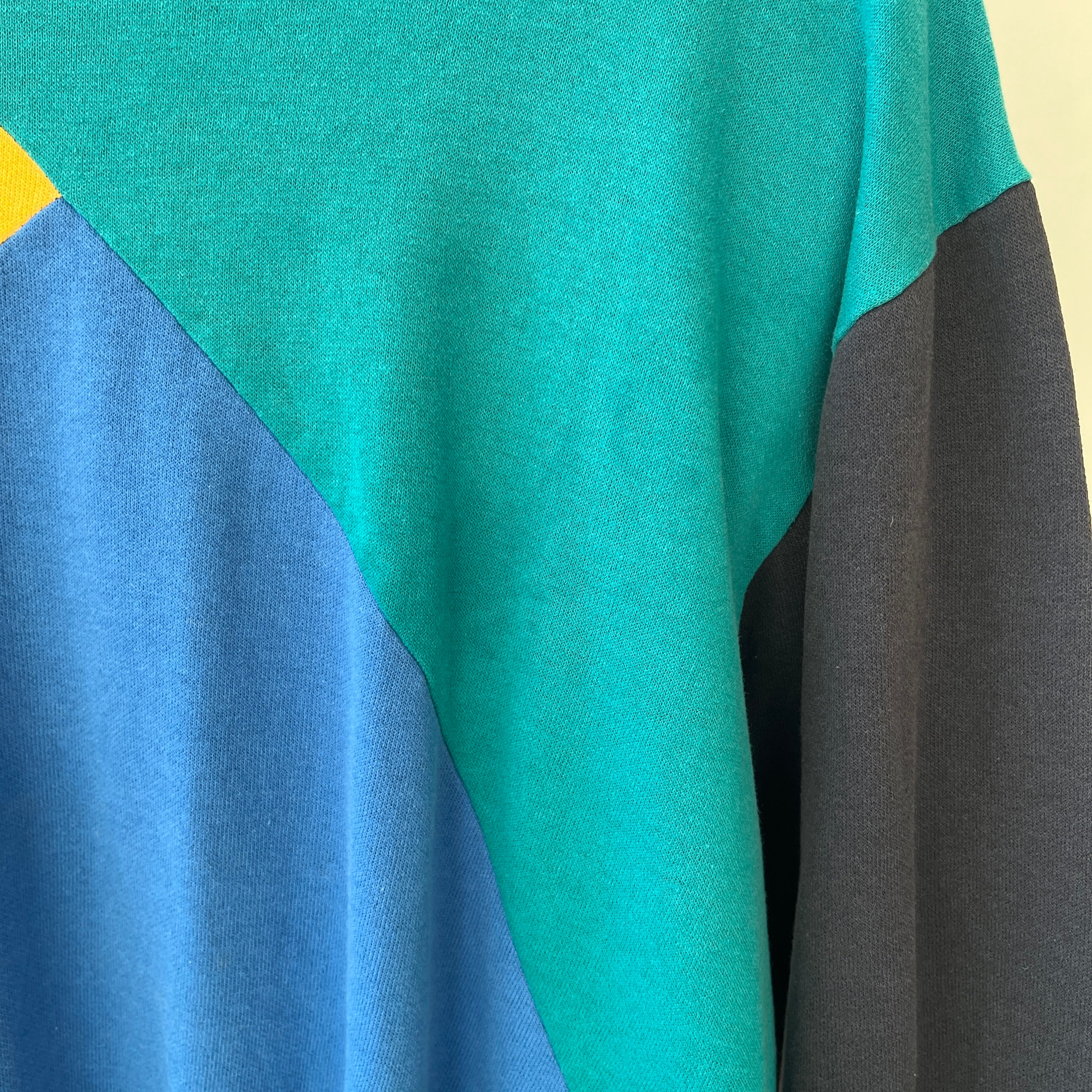 1980s Color Block Sweatshirt