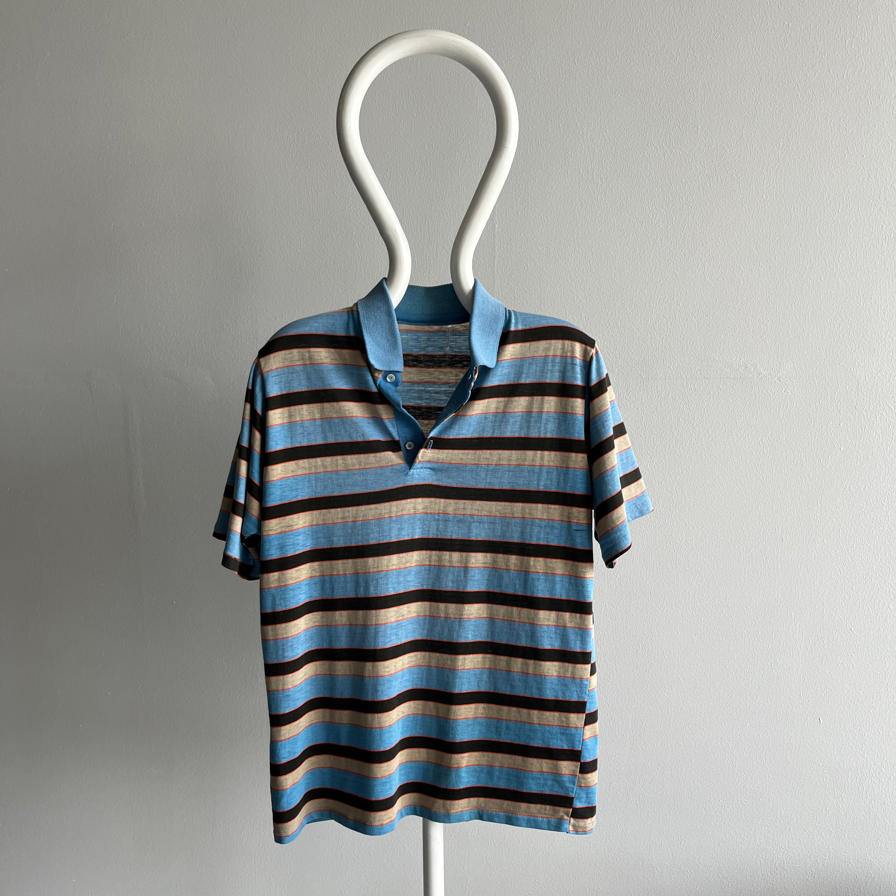 1970/80s Striped Polo Shirt