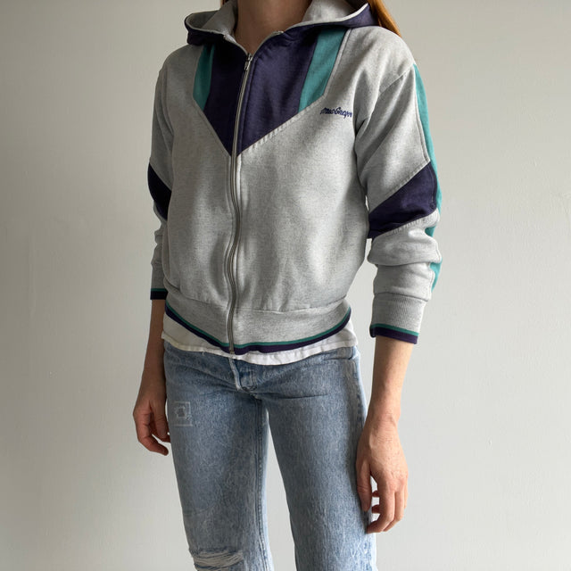 1980s Super Cool Color Block Mac Gregor Hoodie - WOWZA