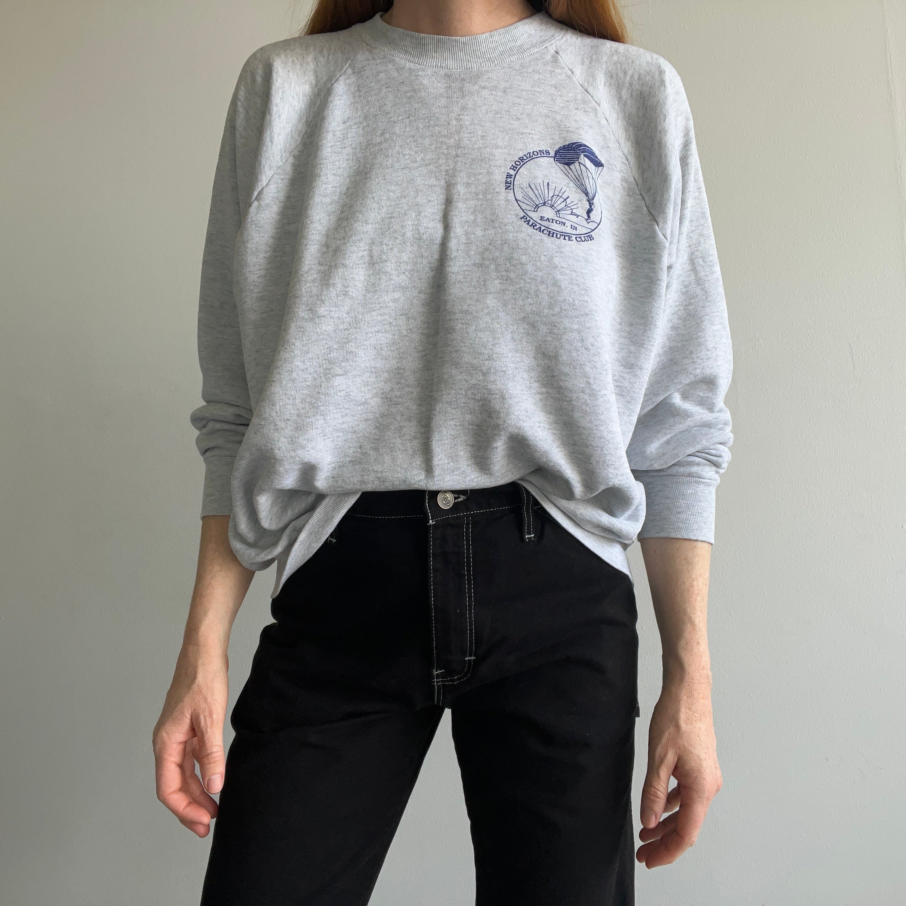 1980s New Horizons Extra Paper Thin Parachute Sweatshirt by FOTL