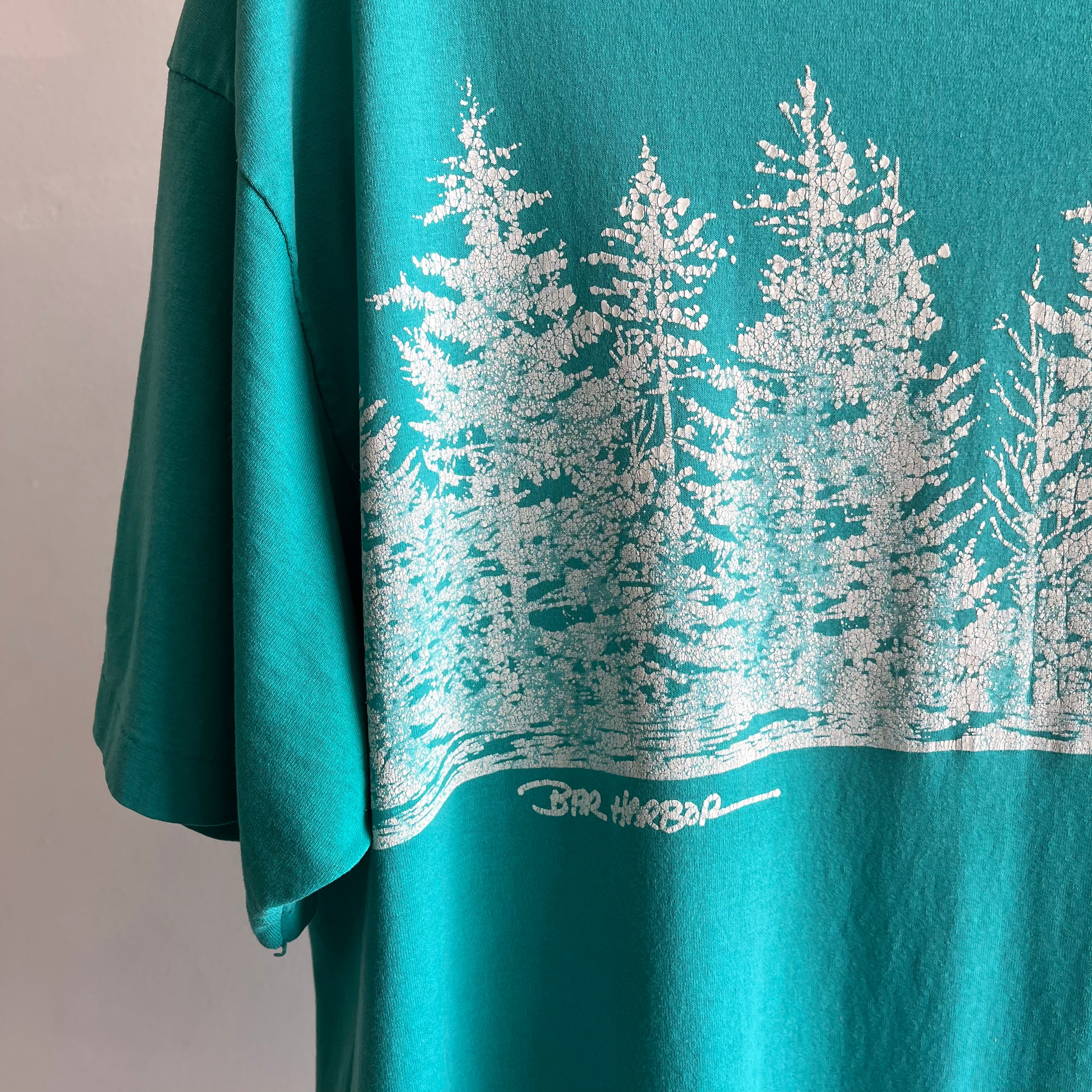 1980s Bar Harbor, Maine Tourist T-Shirt with Paint Stains