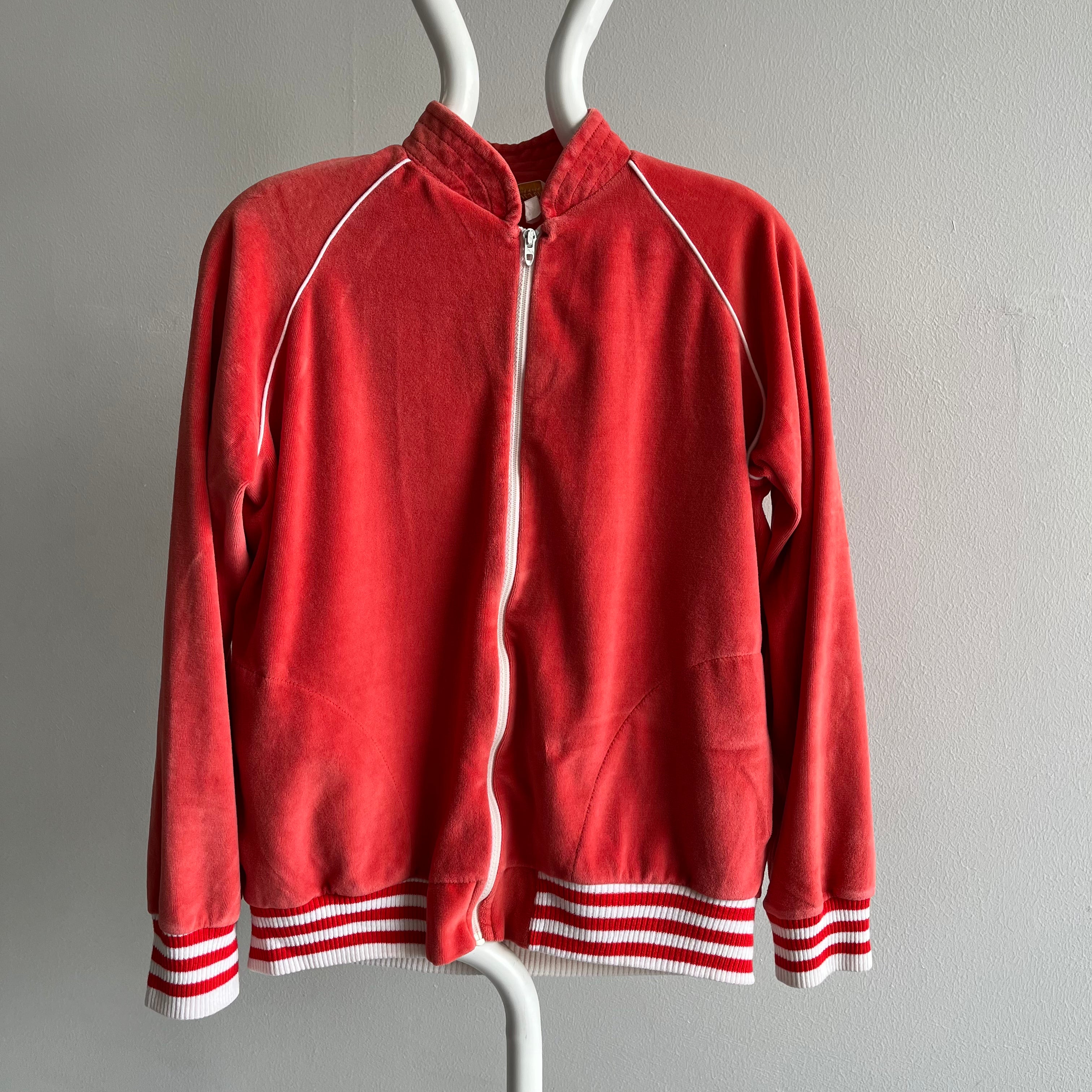 1970s Velour Style Zip Up