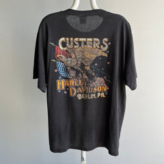 1980/90's Harley- Perfectly Worn T-Shirt- The Back!