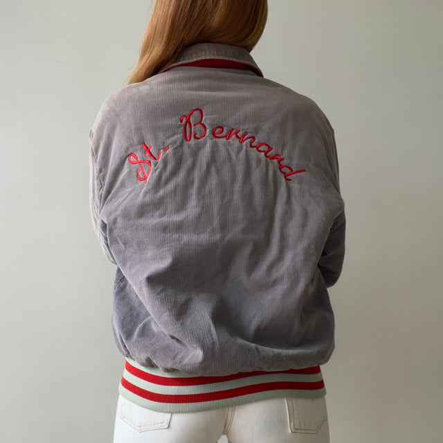 1970s St. Bernard Corduroy Baseball Letter Jacket That Belonged To Allan - Perfect Sunfading