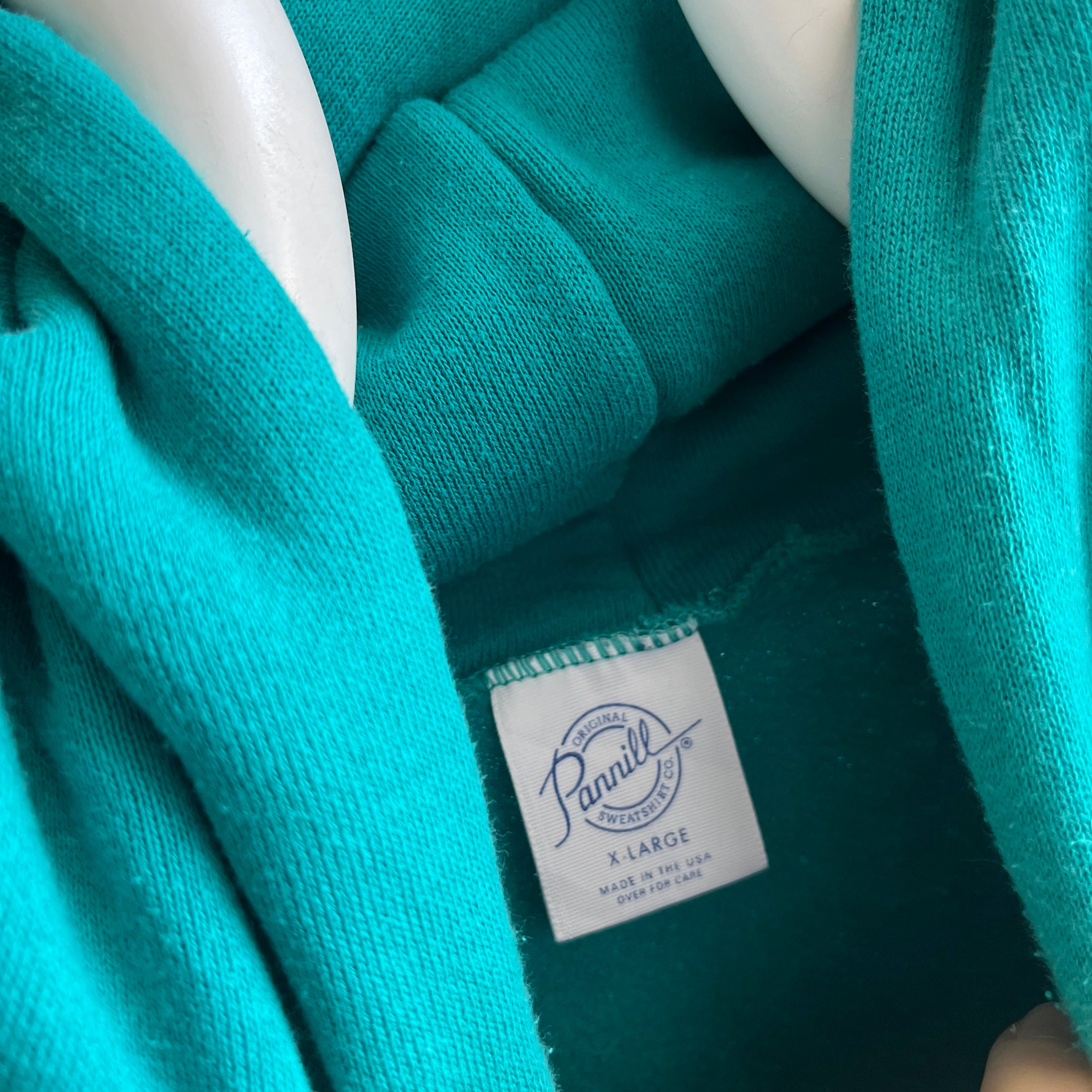 1980s Teal Hoodie by Pannill - Great Shape