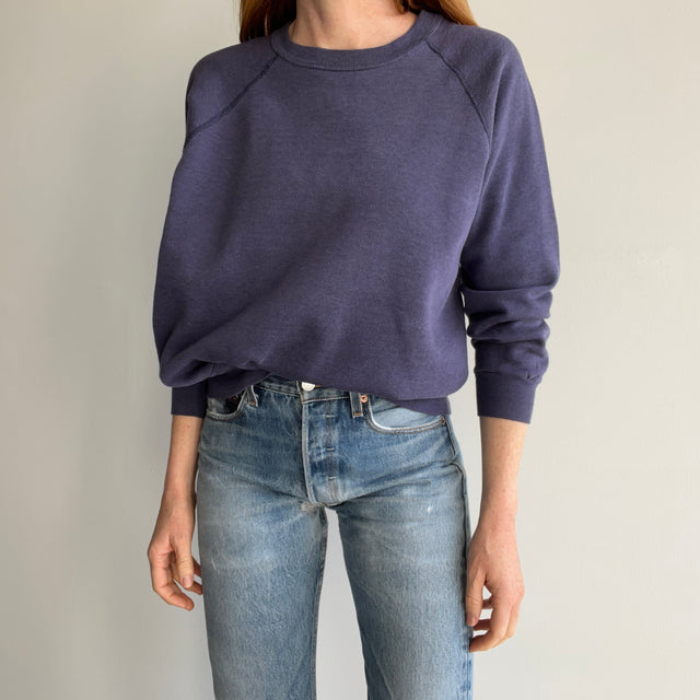 1980s - Luxury Alert - Faded Navy Sweatshirt - THIS