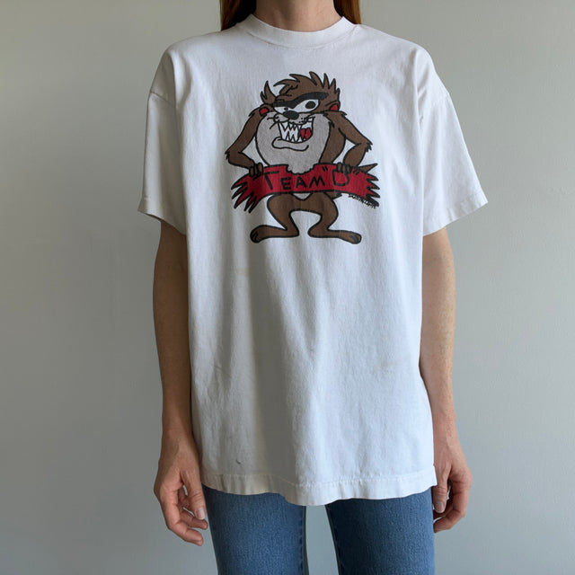 1980s "Dusty White" Taz T-Shirt