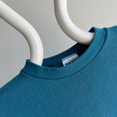 1990s Tultex Deep Teal/Turquoise Sweatshirt