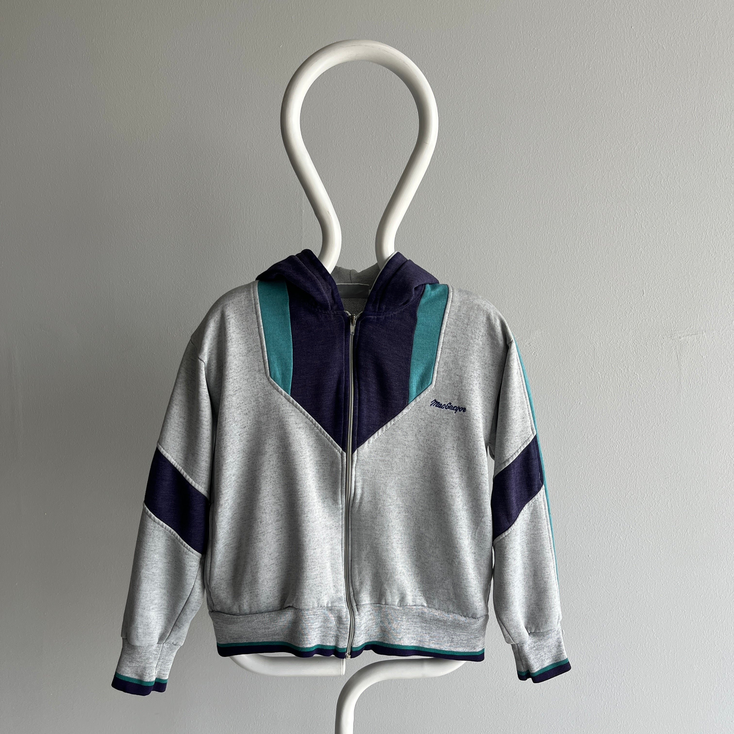 1980s Super Cool Color Block Mac Gregor Hoodie - WOWZA