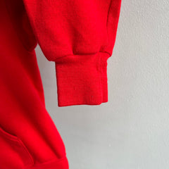 1980s Red Zip Up Hoodie by Bassett Walker